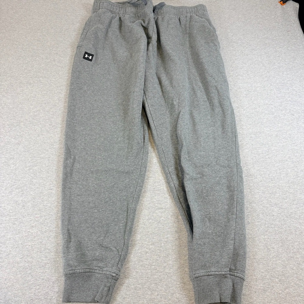Under Armour Joggers Mens XXL Gray Rival Fleece Loose Fit Sweatpants